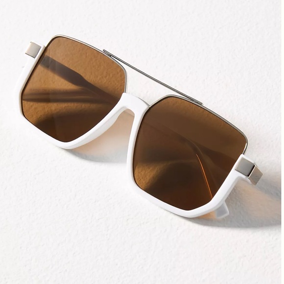 I-SEA Accessories - NWT Anthropologie I-SEA Ali Half Rim Aviator Sunglasses